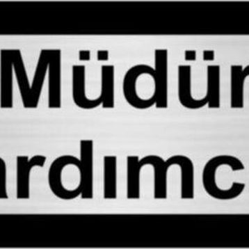 Özarslan Dizayn Müdür Yardımcısı 5x20 cm Gümüş Renk Metal Yönlendirme Levhası