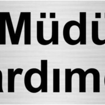 Özarslan Dizayn Müdür Yardımcısı 5x20 cm Gümüş Renk Metal Yönlendirme Levhası