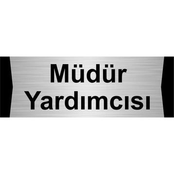 Özarslan Dizayn Müdür Yardımcısı 5x20 cm Gümüş Renk Metal Yönlendirme Levhası