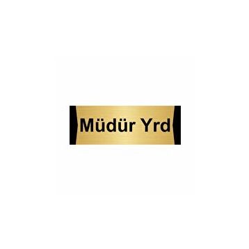 Özarslan Dizayn Müdür Yrd 10x20 cm Altın Renk Metal Yönlendirme Levhası