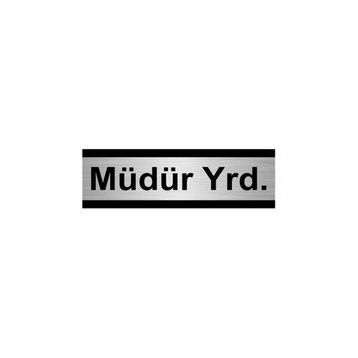 Özarslan Dizayn Müdür Yrd 10x20 cm Gümüş Renk Metal Yönlendirme Levhası
