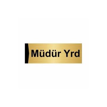 Özarslan Dizayn Müdür Yrd 5x20 cm Altın Renk Metal Yönlendirme Levhası