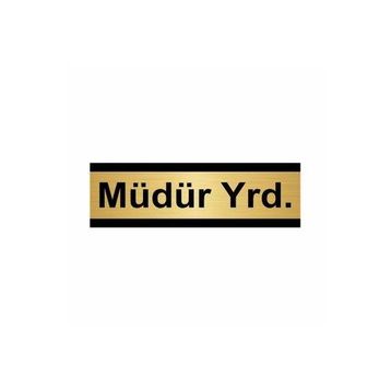 Özarslan Dizayn Müdür Yrd 5x20 cm Altın Renk Metal Yönlendirme Levhası