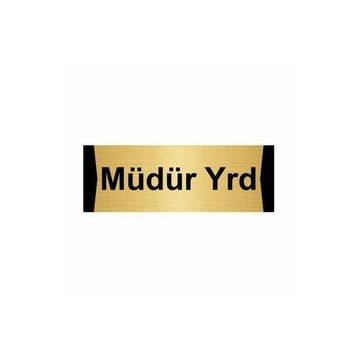 Özarslan Dizayn Müdür Yrd 5x20 cm Altın Renk Metal Yönlendirme Levhası