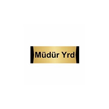 Özarslan Dizayn Müdür Yrd 5x20 cm Altın Renk Metal Yönlendirme Levhası