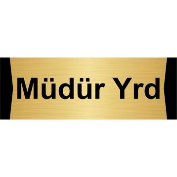 Özarslan Dizayn Müdür Yrd 5x20 cm Altın Renk Metal Yönlendirme Levhası