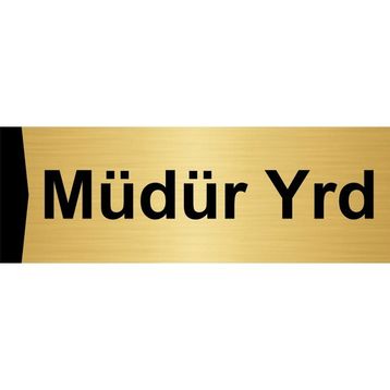 Özarslan Dizayn Müdür Yrd 5x20 cm Altın Renk Metal Yönlendirme Levhası