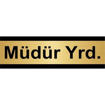Özarslan Dizayn Müdür Yrd 5x20 cm Altın Renk Metal Yönlendirme Levhası