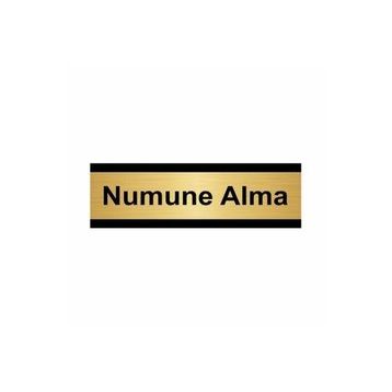 Özarslan Dizayn Numune Alma 10x20 cm Altın Renk Metal Yönlendirme Levhası