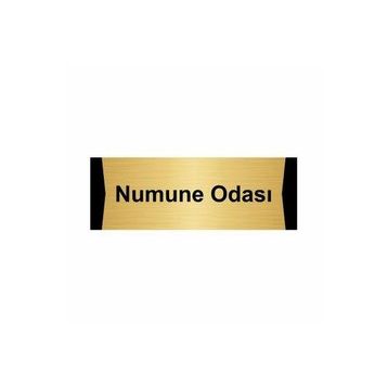 Özarslan Dizayn Numune Odası 5x20 cm Altın Renk Metal Yönlendirme Levhası