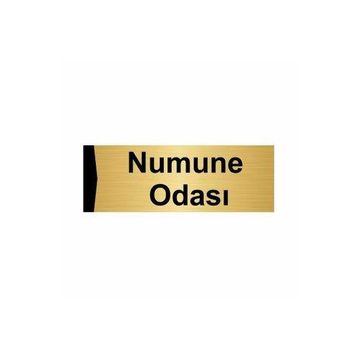 Özarslan Dizayn Numune Odası 5x20 cm Altın Renk Metal Yönlendirme Levhası