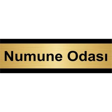 Özarslan Dizayn Numune Odası 5x20 cm Altın Renk Metal Yönlendirme Levhası