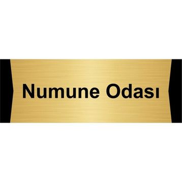Özarslan Dizayn Numune Odası 5x20 cm Altın Renk Metal Yönlendirme Levhası