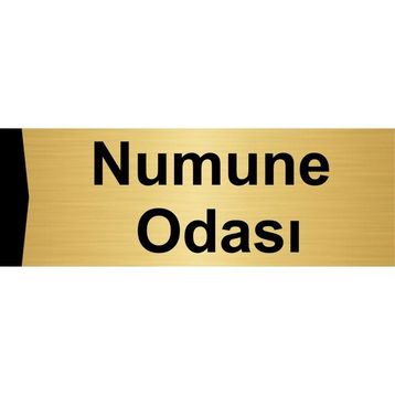 Özarslan Dizayn Numune Odası 5x20 cm Altın Renk Metal Yönlendirme Levhası
