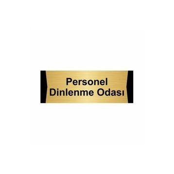 Özarslan Dizayn Personel Dinlenme Odası 7x20 cm Altın Renk Metal Yönlendirme Levhası