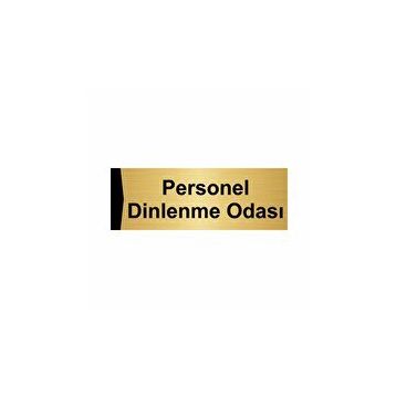 Özarslan Dizayn Personel Dinlenme Odası 7x20 cm Altın Renk Metal Yönlendirme Levhası