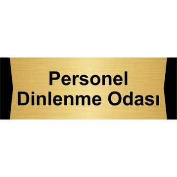 Özarslan Dizayn Personel Dinlenme Odası 7x20 cm Altın Renk Metal Yönlendirme Levhası