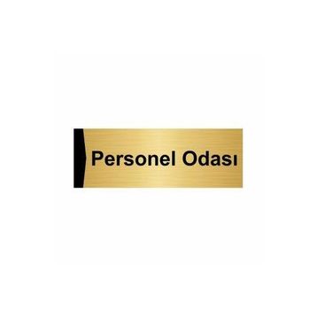 Özarslan Dizayn Personel Odası 5x20 cm Altın Renk Metal Yönlendirme Levhası