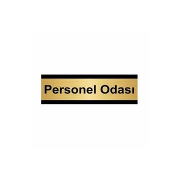 Özarslan Dizayn Personel Odası 5x20 cm Altın Renk Metal Yönlendirme Levhası