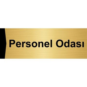 Özarslan Dizayn Personel Odası 5x20 cm Altın Renk Metal Yönlendirme Levhası