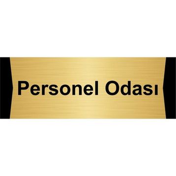 Özarslan Dizayn Personel Odası 5x20 cm Altın Renk Metal Yönlendirme Levhası