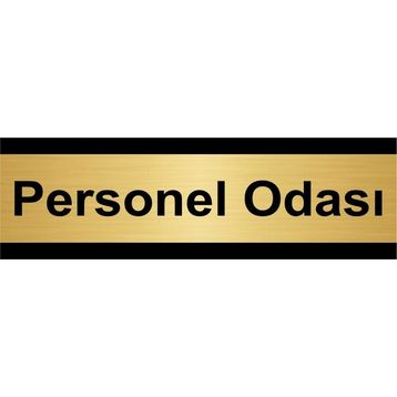 Özarslan Dizayn Personel Odası 5x20 cm Altın Renk Metal Yönlendirme Levhası