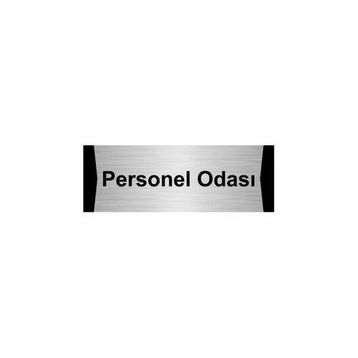 Özarslan Dizayn Personel Odası 5x20 cm Gümüş Renk Metal Yönlendirme Levhası