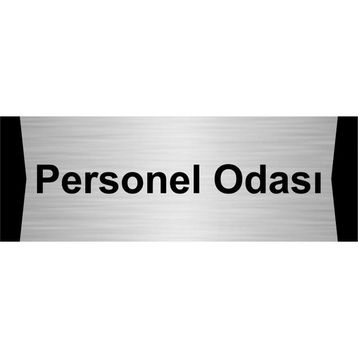 Özarslan Dizayn Personel Odası 5x20 cm Gümüş Renk Metal Yönlendirme Levhası