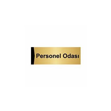 Özarslan Dizayn Personel Odası 7x20 cm Altın Renk Metal Yönlendirme Levhası