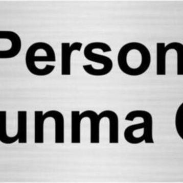 Özarslan Dizayn Personel Soyunma Odası 10x20 cm Gümüş Renk Metal Yönlendirme Levhası