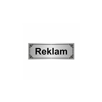 Özarslan Dizayn Reklam 7x20 cm Gümüş Renk Metal Yönlendirme Levhası