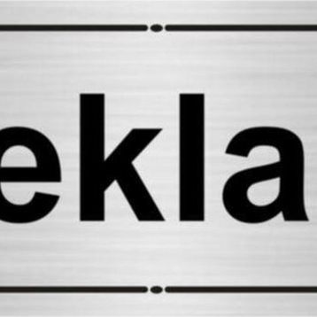 Özarslan Dizayn Reklam 7x20 cm Gümüş Renk Metal Yönlendirme Levhası