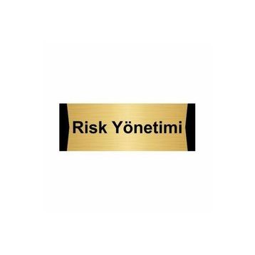 Özarslan Dizayn Risk Yönetimi 10x20 cm Altın Renk Metal Yönlendirme Levhası