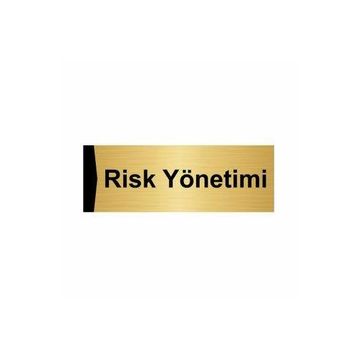 Özarslan Dizayn Risk Yönetimi 10x20 cm Altın Renk Metal Yönlendirme Levhası