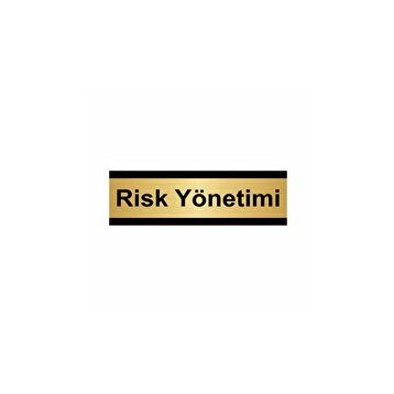 Özarslan Dizayn Risk Yönetimi 10x20 cm Altın Renk Metal Yönlendirme Levhası