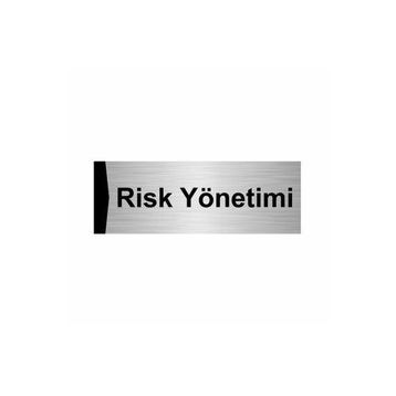 Özarslan Dizayn Risk Yönetimi 10x20 cm Gümüş Renk Metal Yönlendirme Levhası