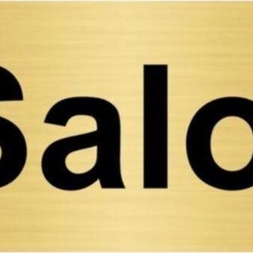 Özarslan Dizayn Salon 7x20 cm Altın Renk Metal Yönlendirme Levhası