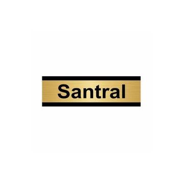 Özarslan Dizayn Santral 10x20 cm Altın Renk Metal Yönlendirme Levhası
