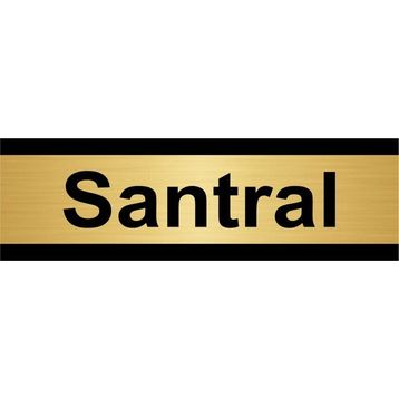 Özarslan Dizayn Santral 5x20 cm Altın Renk Metal Yönlendirme Levhası