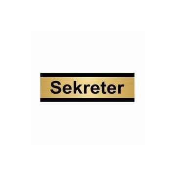 Özarslan Dizayn Sekreter 7x20 cm Altın Renk Metal Yönlendirme Levhası