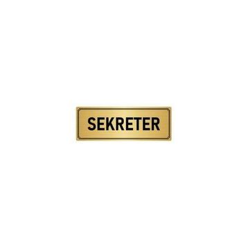 Özarslan Dizayn Sekreter 7x20 cm Altın Renk Metal Yönlendirme Levhası