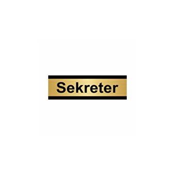 Özarslan Dizayn Sekreter 7x20 cm Altın Renk Metal Yönlendirme Levhası