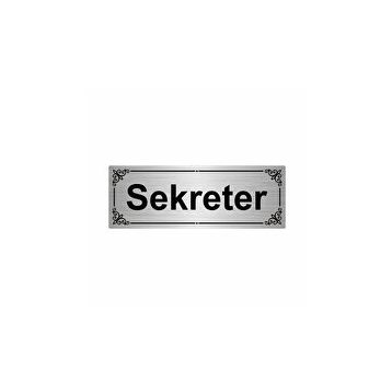 Özarslan Dizayn Sekreter 7x20 cm Gümüş Renk Metal Yönlendirme Levhası
