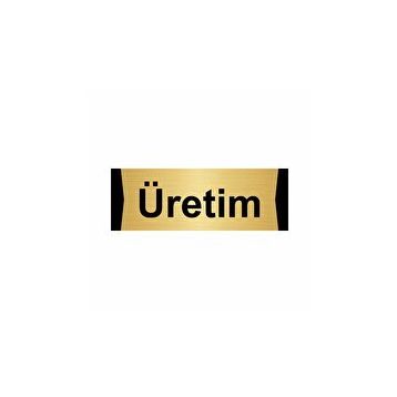Özarslan Dizayn Üretim 7x20 cm Metal Altın Renk Metal Yönlendirme Levhası