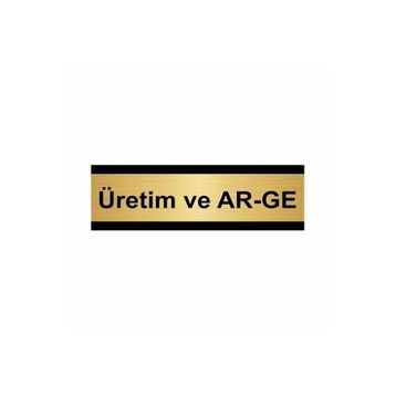 Özarslan Dizayn Üretim ve Ar-ge 5x20 cm Altın Renk Metal Yönlendirme Levhası