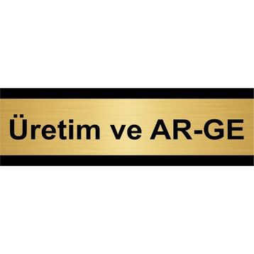 Özarslan Dizayn Üretim ve Ar-ge 5x20 cm Altın Renk Metal Yönlendirme Levhası