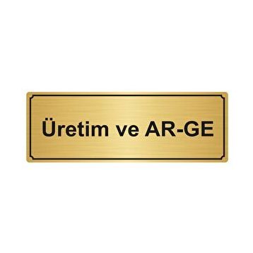 Özarslan Dizayn Üretim ve Ar-Ge 7x20 cm Altın Renk Metal Yönlendirme Levhası