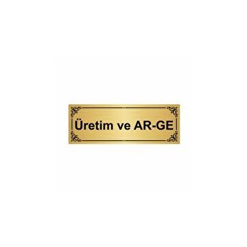 Özarslan Dizayn Üretim ve Ar-Ge 7x20 cm Altın Renk Metal Yönlendirme Levhası