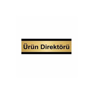 Özarslan Dizayn Ürün Direktörü 5x20 cm Altın Renk Metal Yönlendirme Levhası