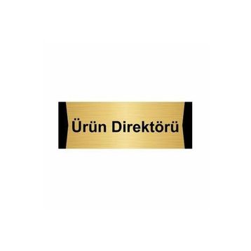 Özarslan Dizayn Ürün Direktörü 5x20 cm Altın Renk Metal Yönlendirme Levhası
